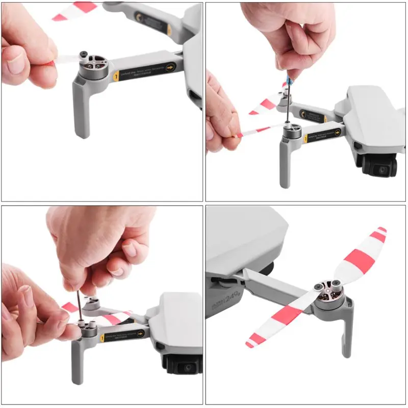 1/2/4 пары, цветные пропеллеры Quick Настройка Prop лопасти для DJI Mavic Мини RC дроны