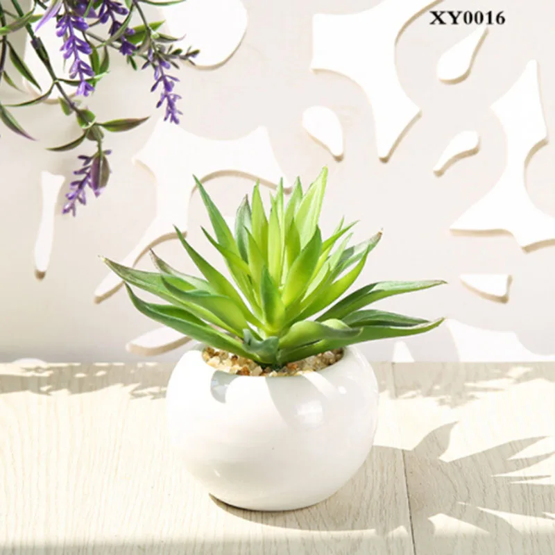 Искусственный Зеленый суккуленты завод искусственный цветок горшок сад мини Поддельные Дома - Цвет: XY016