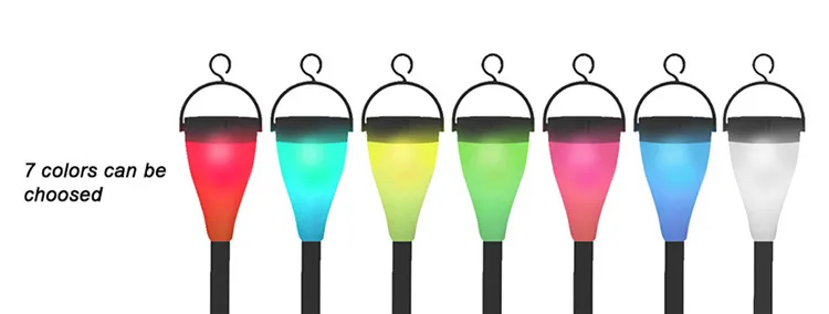 6pack RGB Colorful Solar Garden Light Outdoor Landscape Decorations For Pathway Patio Lawn Fence Yard Waterproof Insert Hang Put