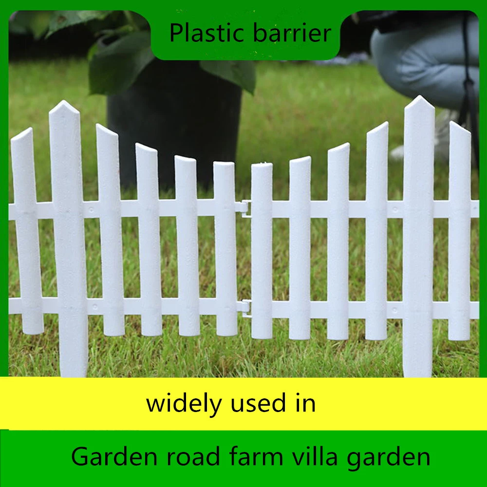 PVC Plastic White Fence Flower Bed Garden Guardrail Horticultural
