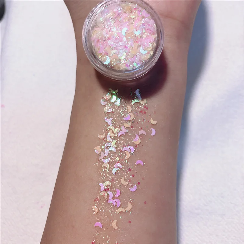 1pcs 24colors Pigment Eye Shadow Shimmer Sparkling Diamond Holographic Chunky Glitter Gel Sequins Mermaid Sequins Powder 5665