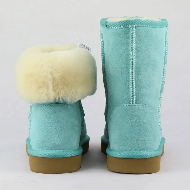 Hot Sale Classic 100% Genuine Leather Snow Boots Fashion Boots for Women Warm Winter Women Shoes