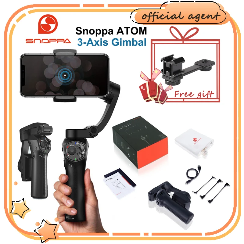 GoPro - SNOPPA ATOM ジンバル スタビライザー ３軸 ワイヤレス充電 ブラック Amazon.co.jp: SNOPPA ATOM ブラック(黒) 3軸ジンバル カメラ
