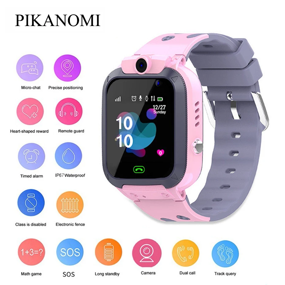 

New Children Location Smart Watch IP67 Waterproof SOS Call Phone Watch Anti-lost Sim Positioning Kid Watch LBS Baby Wrist Watch