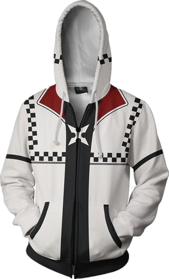 3D Full Printed Mens Hoodies Game Kingdom Hearts Sora Riku Zipper Cosplay Pullover Coat Unisex Fashion Jumper Sweatshirt