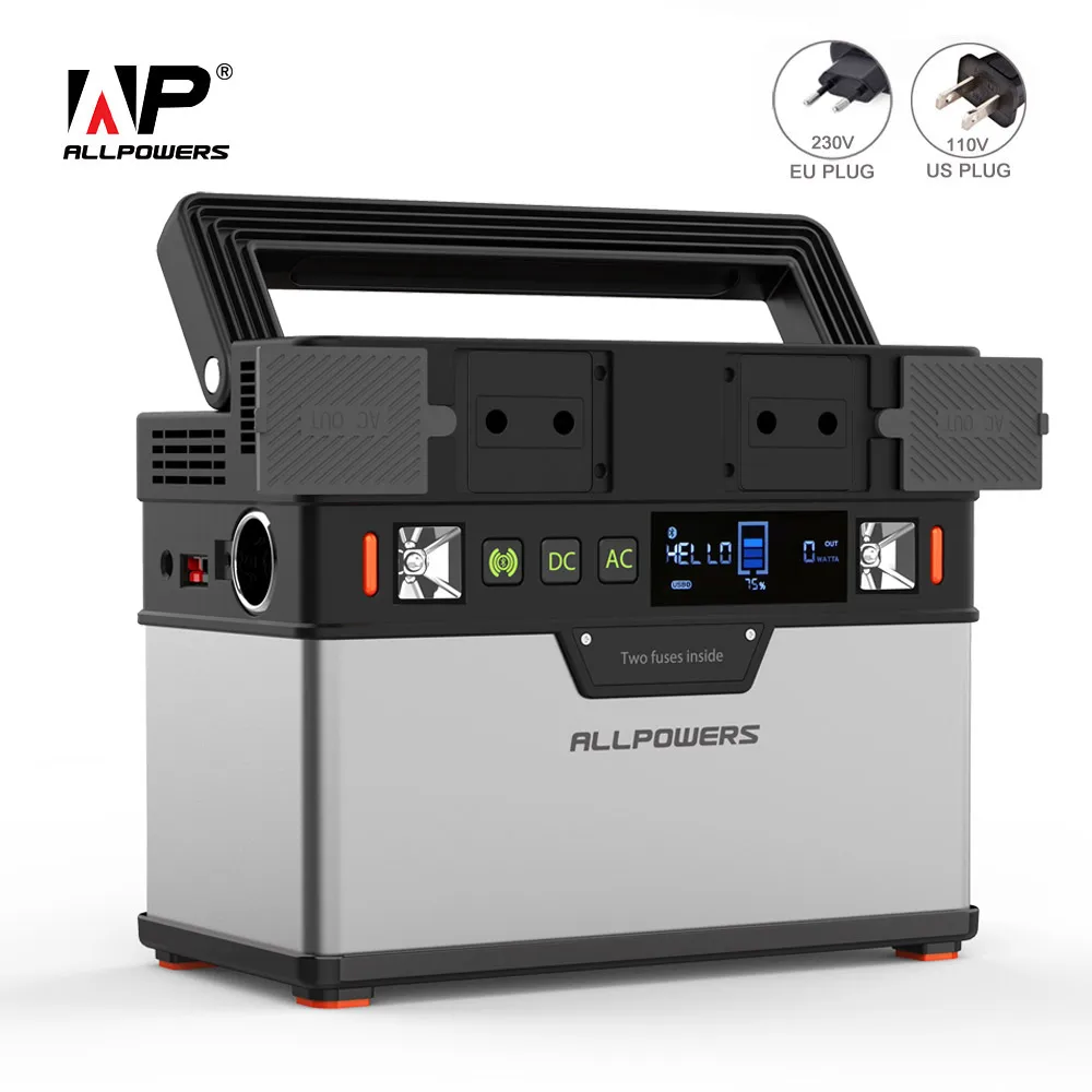  ALLPOWERS 110V 220V Power Bank Portable Power Station Lithium Portable Generator 372Wh Emergency Ba