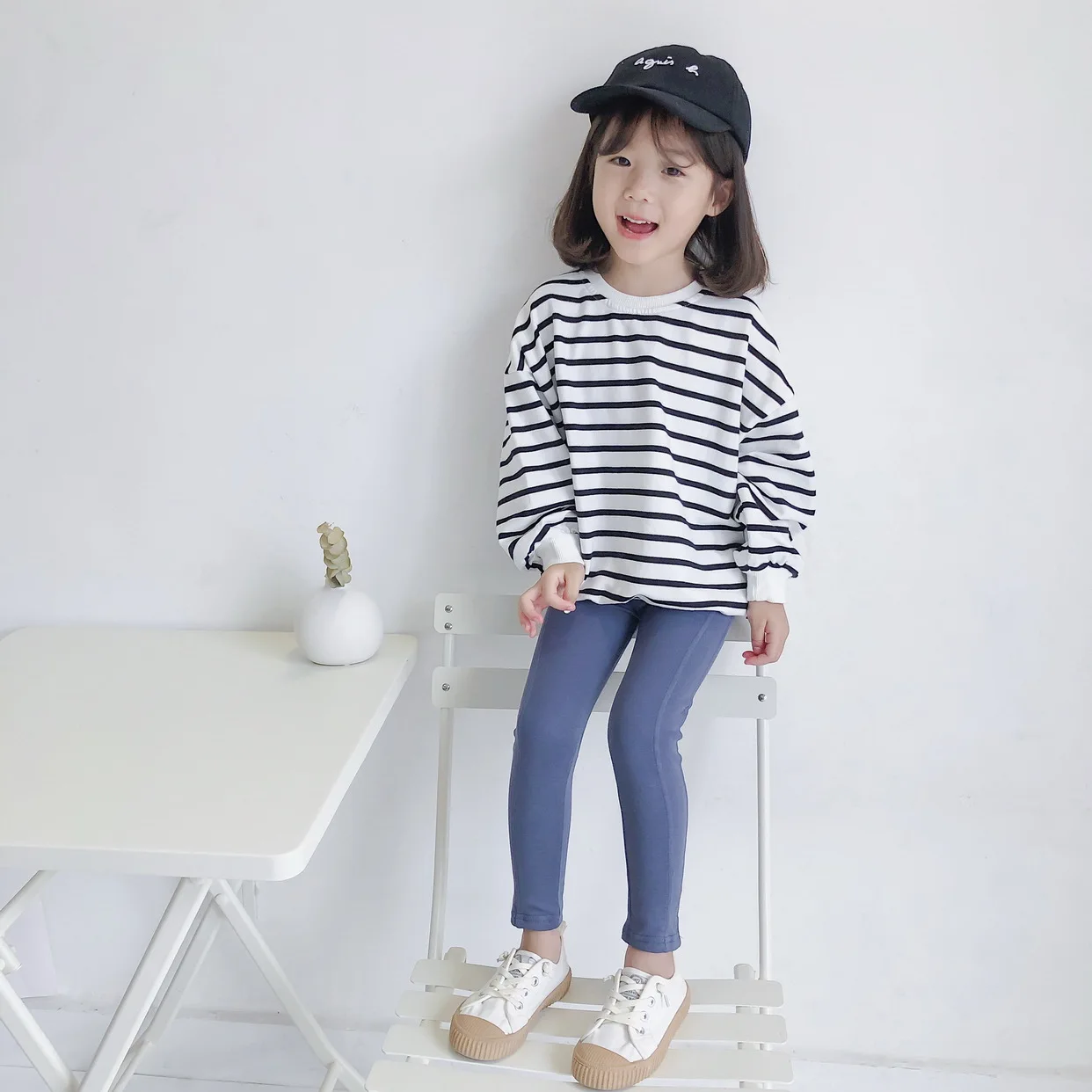 2019ins Autumn And Winter Versitile Fashion kai jiao Fork Design Girls Candy-Colored Run Leggings