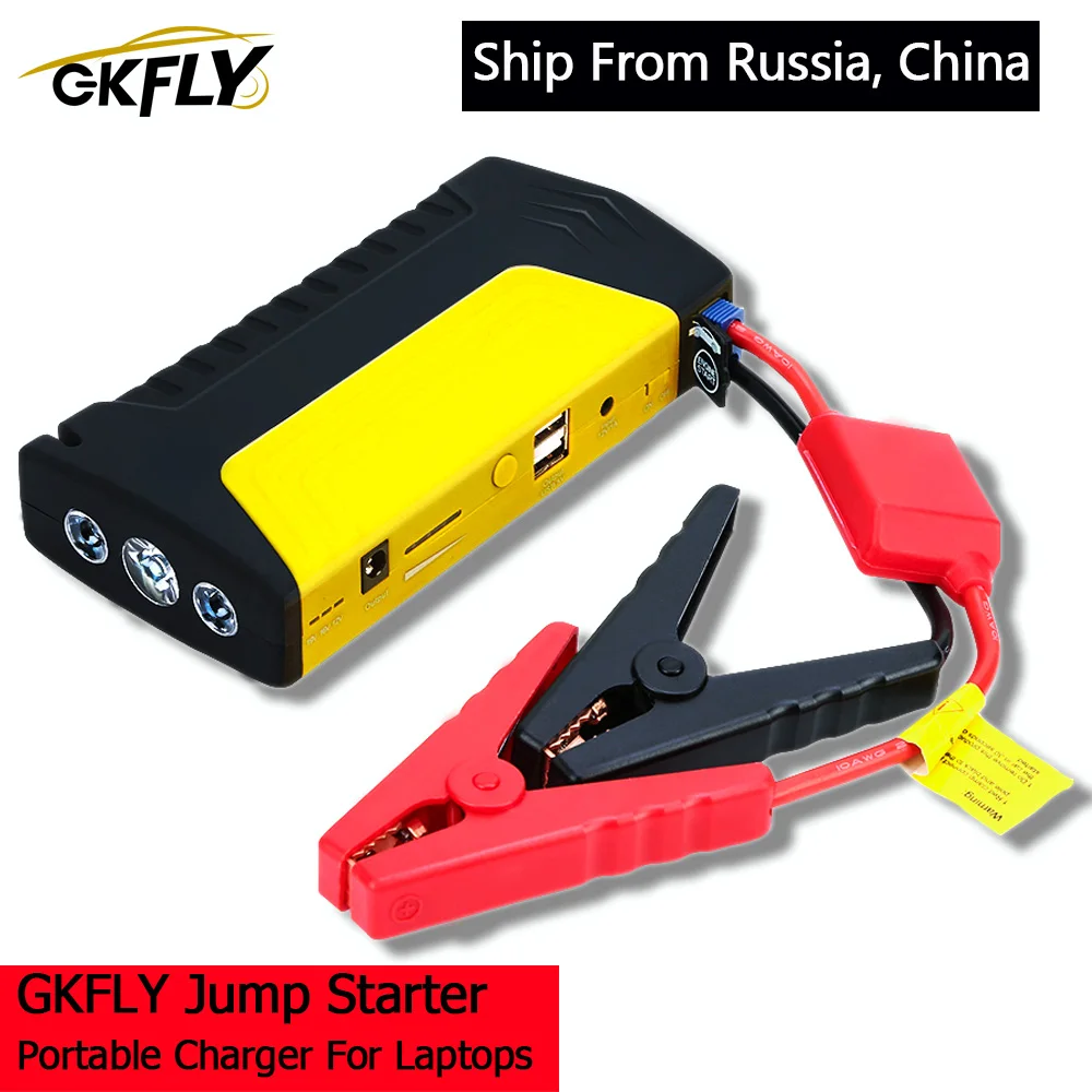 Gkfly emergência 600a carro ir para iniciantes power bank 12v dispositivo de partida portátil carregador de carro para bateria carro impulsionador buster led