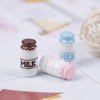 3 adet minyatür Dollhouse içme şişesi Mini gıda oyun bebek evi çocuk mutfak oyuncaklar 1:12 ölçekli 100% marka yeni