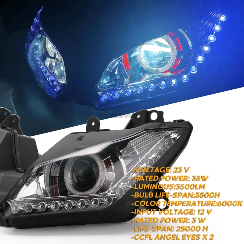 Фара для мотоцикла Angel Eye Kawasaki NINJA250 300 ZX6R ZX 6R NINJA300 HID проектор фара в сборе 2013 2016| |