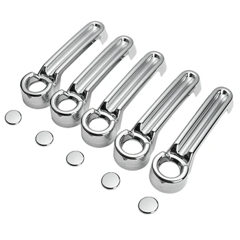 

Triple Chrome Plated 4 Door+Tailgate Handle Cover for 2007-2018 Jeep Wrangler Jk