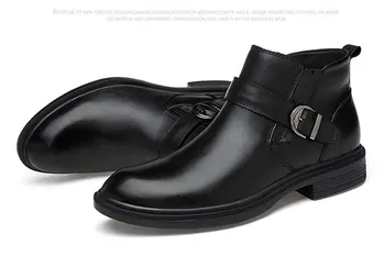 

COW LEATHER top leather shoes large size 46 men's Casual shoes and man men's boots leather boots Comfortable single shoead