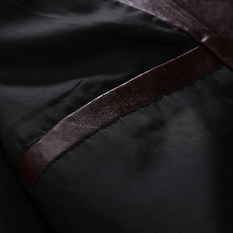 Осеннее и зимнее Новое Стильное модное однотонное мужское кожаное пальто на молнии куртка Локомотив 1909
