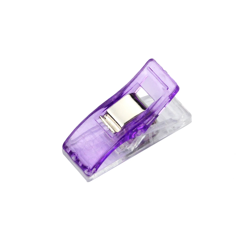 PURPLE 10 шт. чехол для ног разных цветов, пластиковые зажимы, окантовка шитье, инструменты для шитья, аксессуары для шитья, рукоделие, лоскутное шитье, зажим для шитья - Цвет: PURPLE
