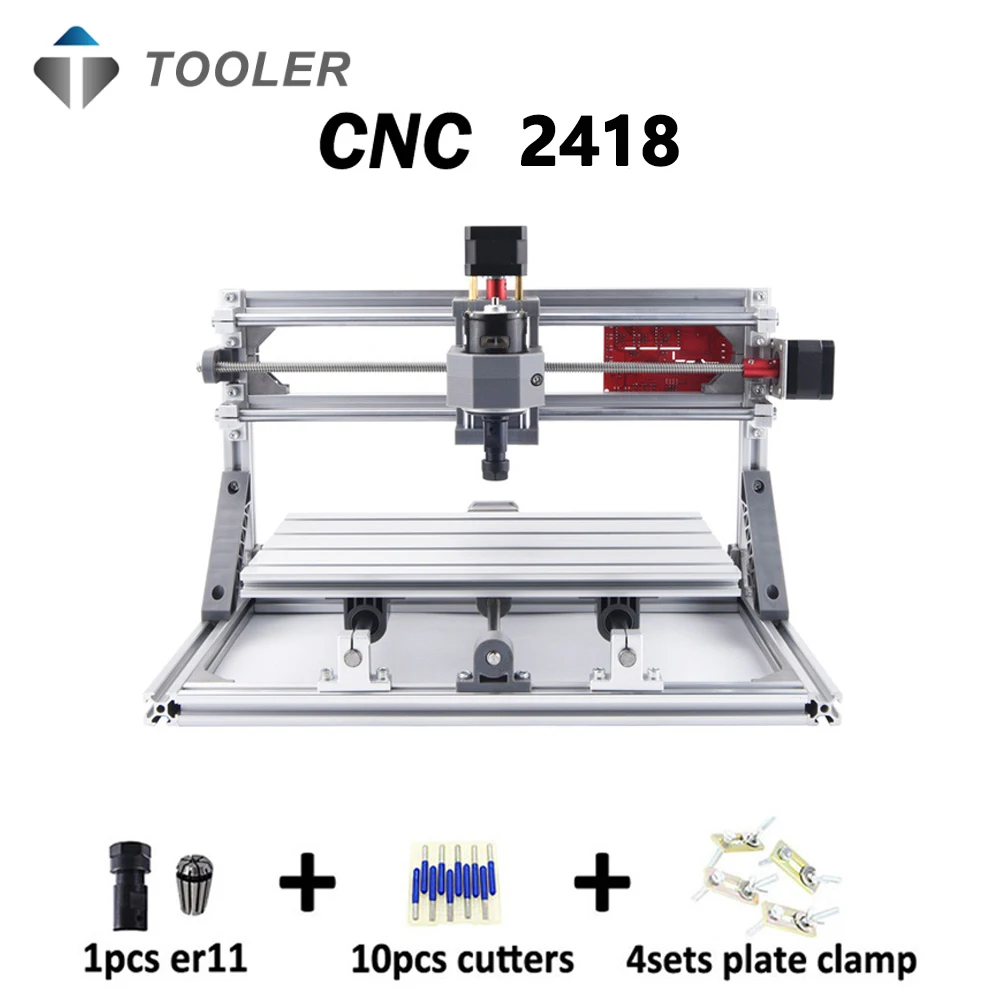 CNC 2418 с ER11 diy мини лазерный гравировальный станок ЧПУ Pcb фрезерный резьба по дереву