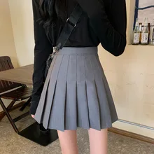 

Pleated Mini Skirt for Young Women 2022 Summer Pleated Skirt Fashion High Waist A-line Short Suit Skirt School Girls SXHBSQ651