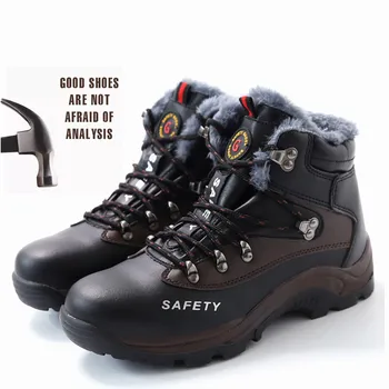 

Men Safety Boots Steel Toe Shoes Men Industrial & Construction Outdoors Man Work Boots Shoes Anti-piercing Protection