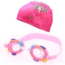 Детские плавательные очки для мальчиков и девочек, высокое разрешение, водонепроницаемые, противотуманные, для малышей, Мультяшные плавательные очки, для детей, для обучения плаванию, Gl