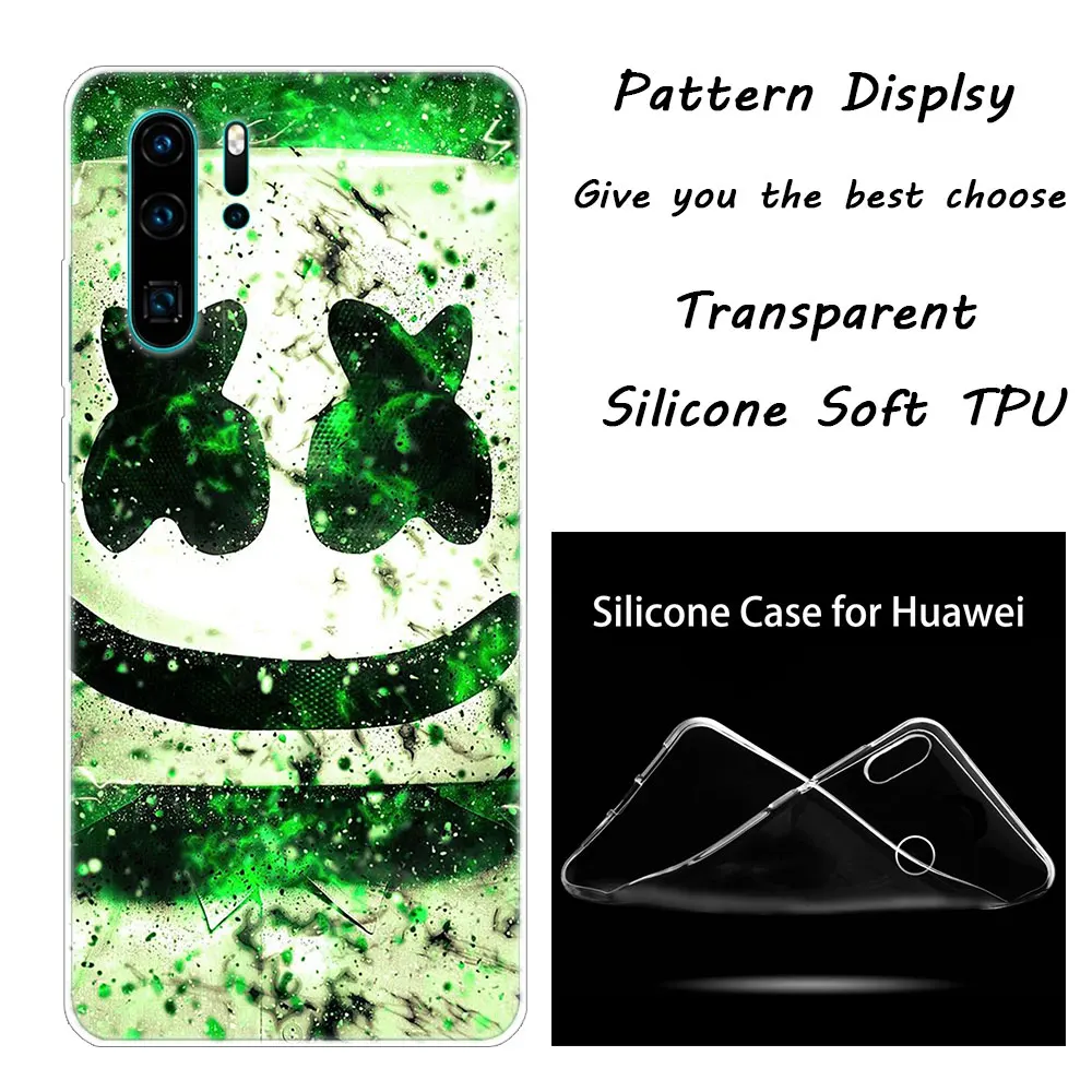 Роскошный силиконовый чехол DJ marshmallow для huawei NOVA 3 3i 5 5i P20 P30 Pro P9 P10 P8 Lite P Smart Z Plus Модный чехол