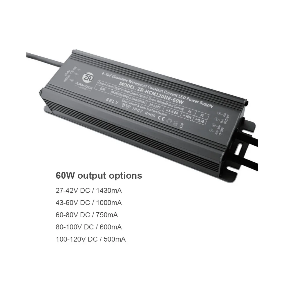 60W 100W 150W Водонепроницаемый Светодиодный драйвер 0-10V 4 в 1 Функция затемнения(1-10V или ШИМ или резистор) уличный трансформатор светильник