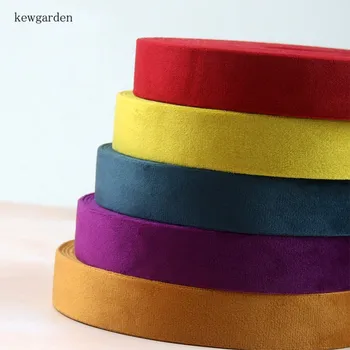 

Kewgarden 2" 1" 5cm 25 10mm Thick Velvet Fabric Layering Cloth Ribbon Handmade Tape DIY Bow Accessories Riband Webbing 10 Meters
