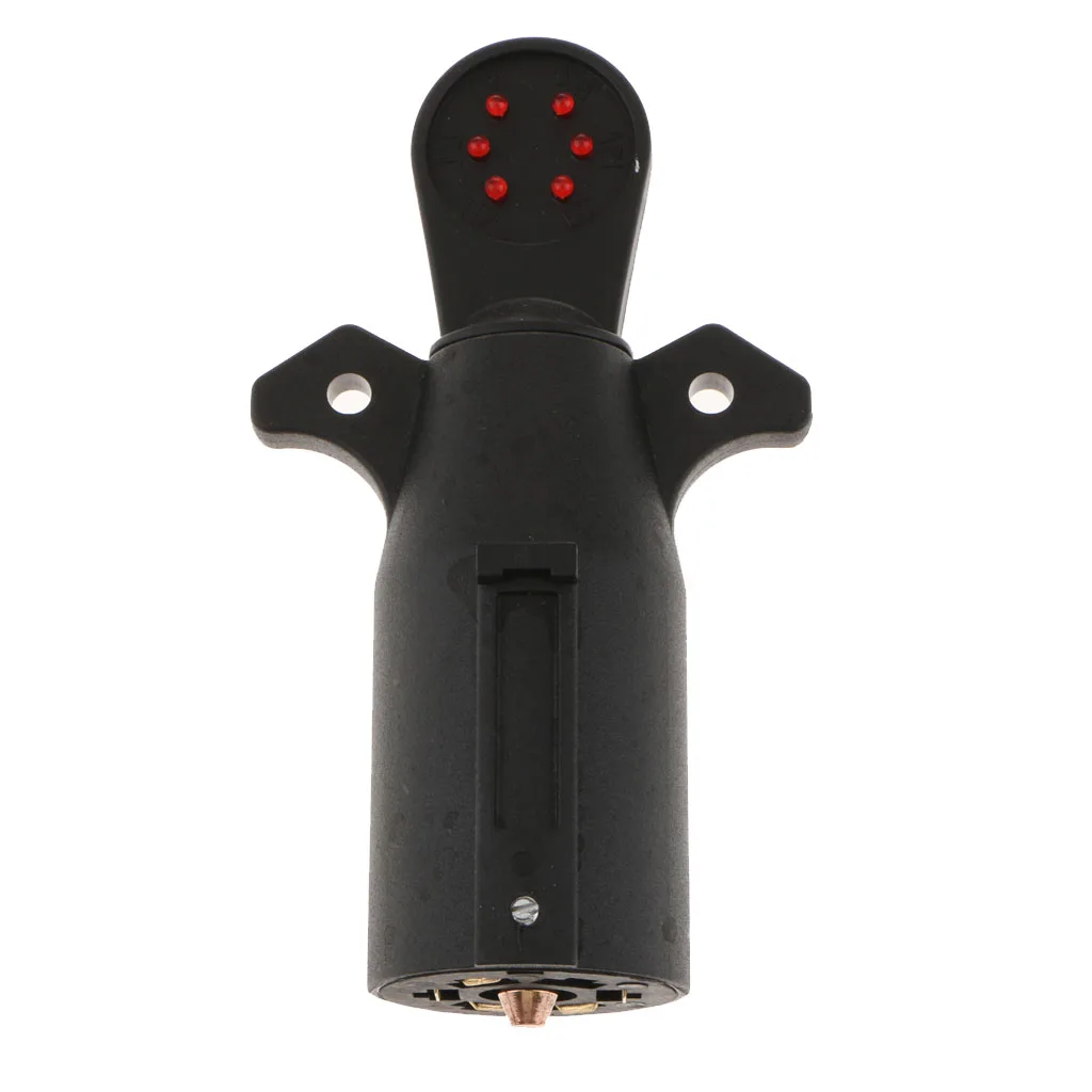 7-Way Blade Trailer Light Wiring Circuit  Round Adapter Pin Plug RV