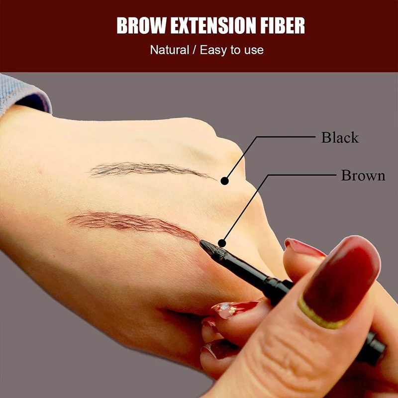 Waterproof Eyebrow Extension Cream 4D Gel Tint Pen Hair Fiber Enhancer Brush QS888 4