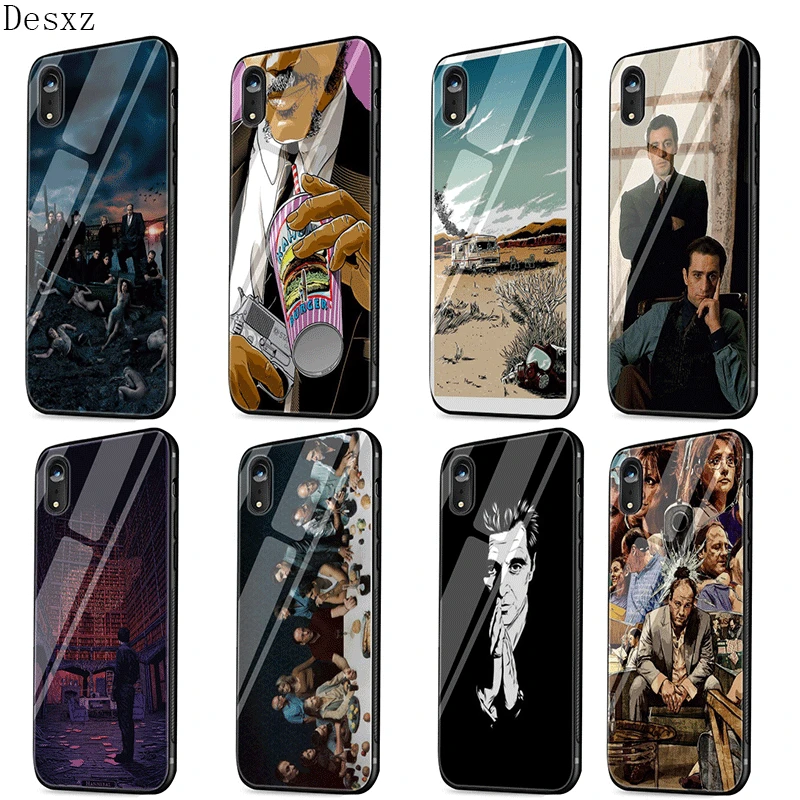 

Mobile Phone Case Glass For iPhone 5 5s SE 6 6s 7 8 Plus X XS Max XR Cover The Sopranos Shell Protection