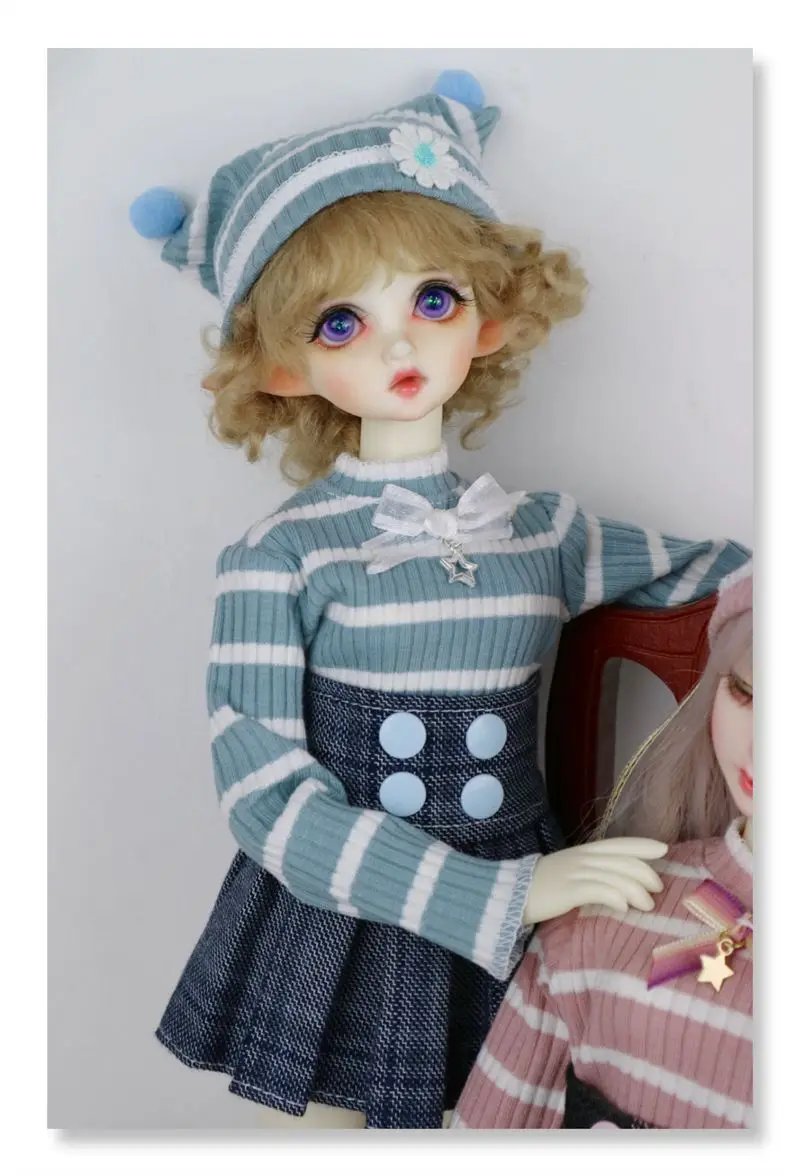 1/4 BJD аксессуары для одежды кукольный свитер+ шляпа+ юбка+ носки комплект одежды для BJD/SD MSD, не включает в себя куклы, обувь, парик и другие E2549