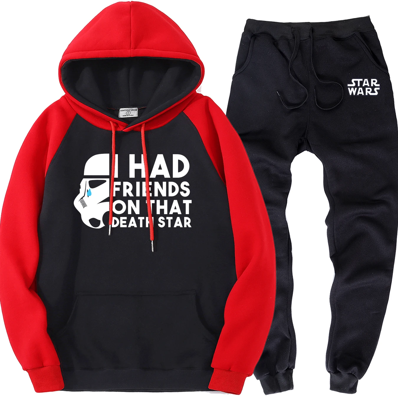 Звездные войны, Мужской реглан, толстовка, спортивные штаны, I Had Friends On That Death Star, Забавный комплект одежды, осенний флисовый костюм из двух предметов для мужчин