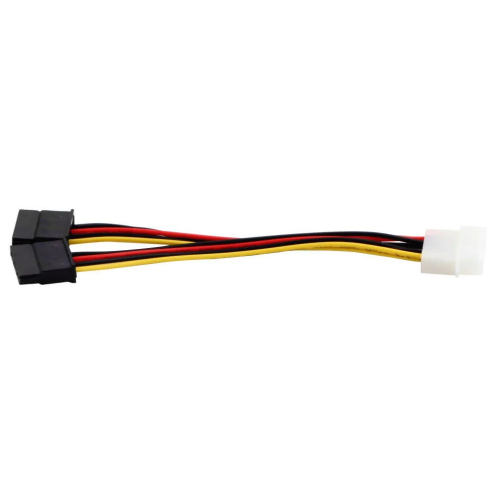 4Pin IDE Molex to 15Pin Serial ATA SATA Power Adapter Cable Y Splitter Hard Drive Power Supply Cable Hot Worldwide