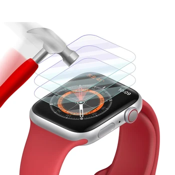 

3PCS 3D Tempered Glass For Apple Watch 5 4 Screen Protector on iWatch 40mm 44mm Protective Glass Film New HD Case Cover