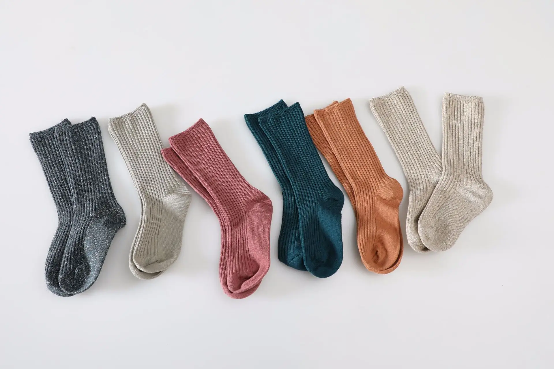 6 Pair 6 пар/лот, хлопковые носки для маленьких мальчиков и девочек осенне-зимние носки для новорожденных, новорожденный, для детей 0-8 лет - Цвет: 6 Pair