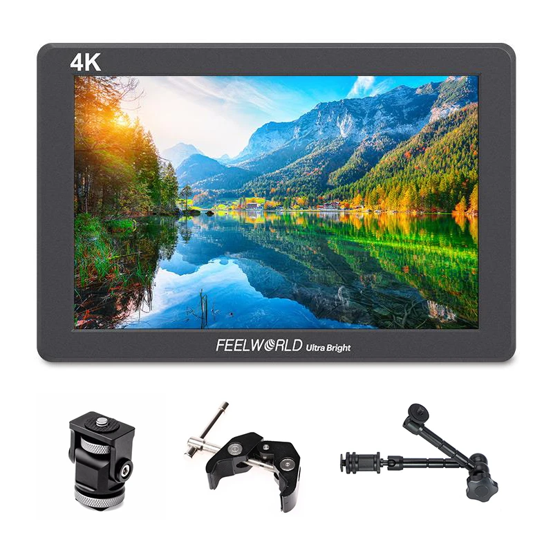 FEELWORLD P7 монитор 7 дюймов 920X1200 панель IPS On-camera монитор поле ультра яркий 2200 нит поддержка 4K HDMI Loop-out - Цвет: kit