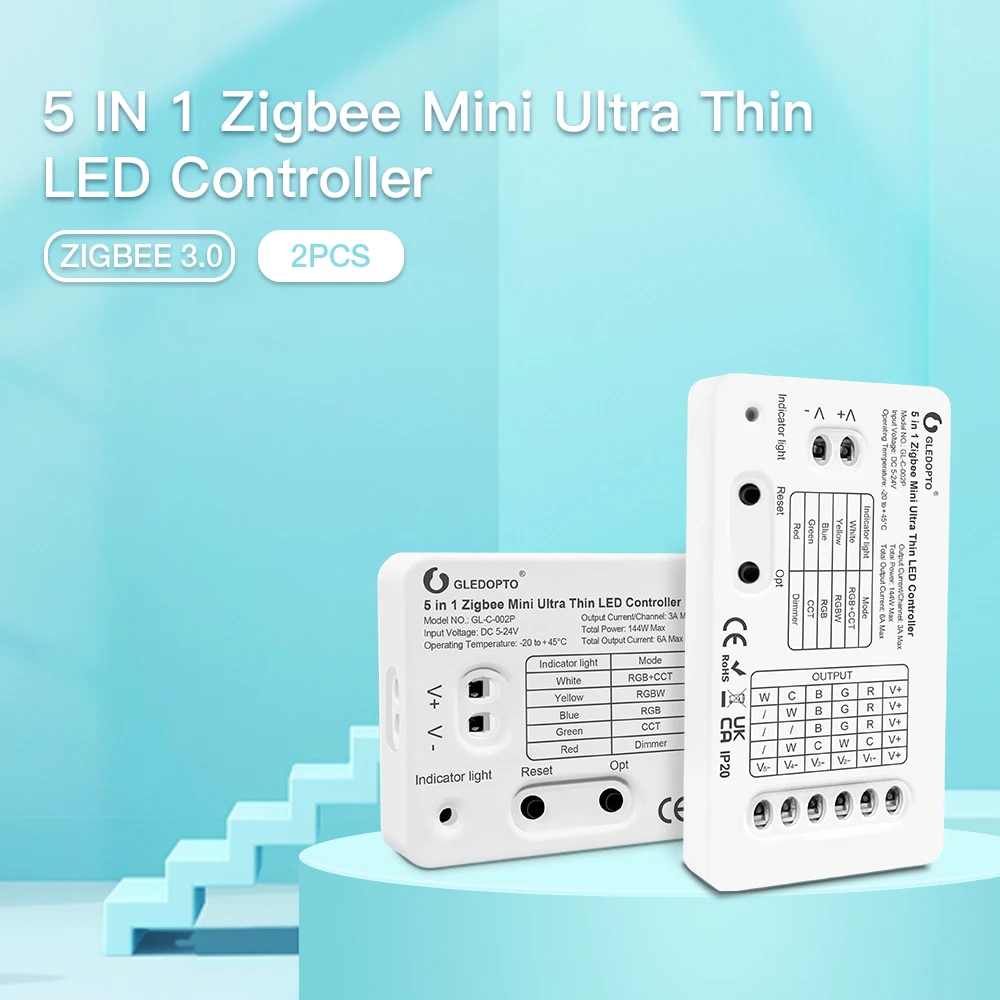 Светодиодный регулятор Gledopto Zigbee 3 0 Pro 5 в 1 2 шт. | Лампы и освещение