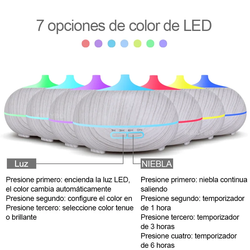  300ml Ultrasonic Air Humidifier Electric Essential Oil Diffusers Nano spray Mist Maker with Romanti