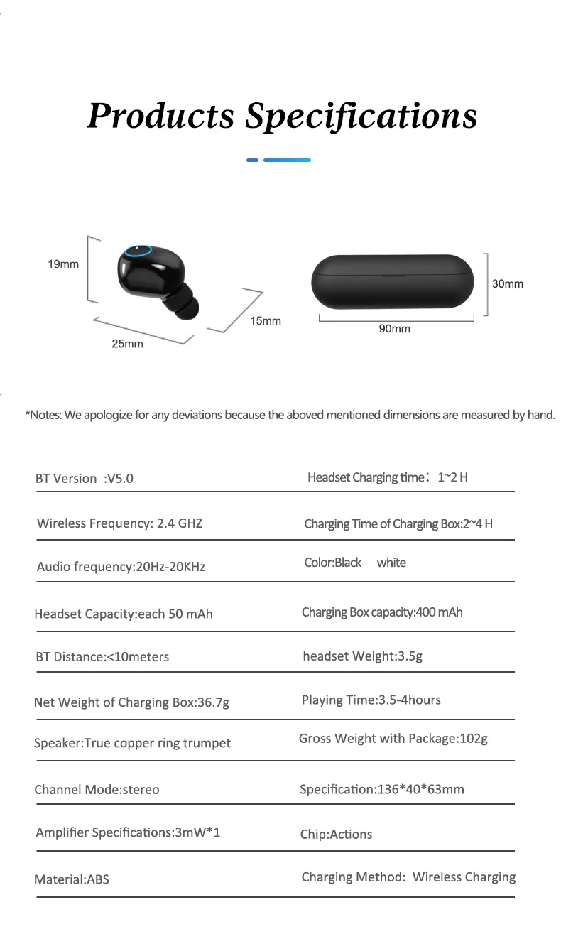 TWS беспроводные Bluetooth наушники стерео бас Bluetooth 5,0 с микрофоном Handsfree AI управление для Xiaomi Redmi