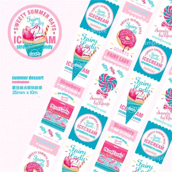 

Sweet Ice Cream Washi Tapes Bullet Journal Masking Tape Adhesive Tape DIY Scrapbooking Washi Stickers