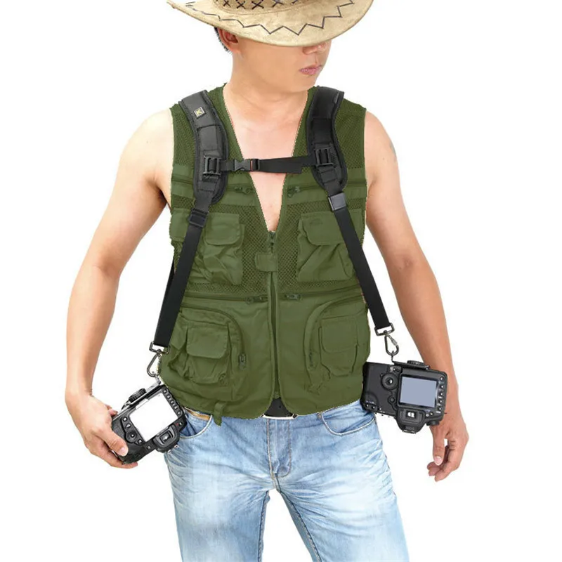 Double Dual Shoulder Camera Neck Strap Quick Release for Digital SLR DSLR Belt |