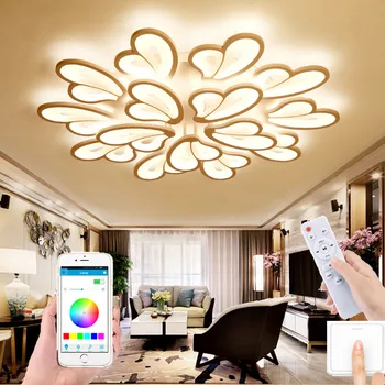

Factory direct modern LED ceiling lamp dimmable APP remote control lamp bedroom living room LED chandelier corridor villa lamp