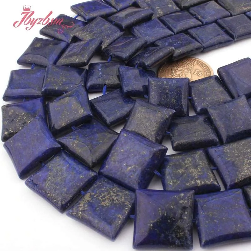 Skull Beads Blue Lazuli Lapis Beads Natural Stone for DIY