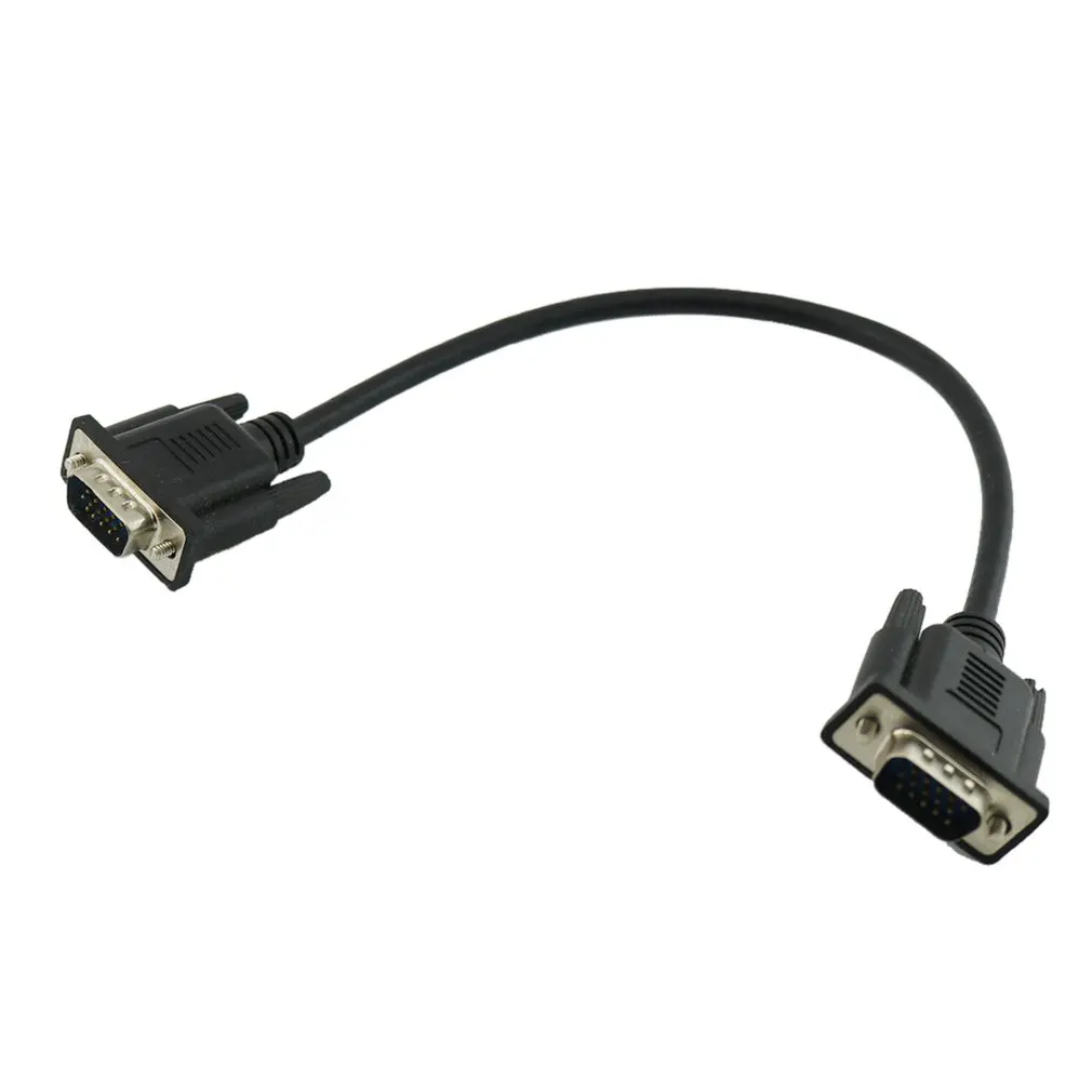 HD 15Pin VGA D-Sub DB15 короткий видеокабель штекер-штекер для монитора 30 см | Электроника