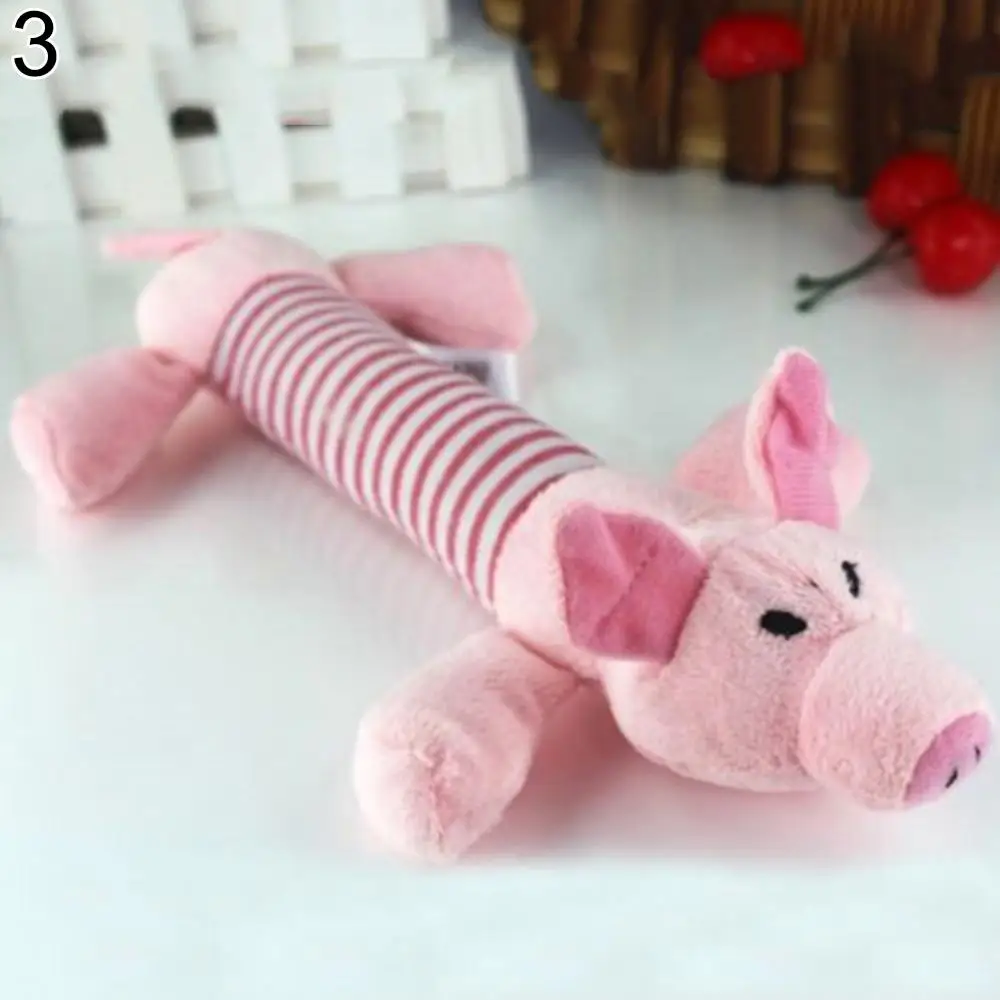 Elephant Pig Duck Squeaky Squeaker Plush Chew Bite Resistant Play Souud Toy for Pet Puppy Dog Pets Accessories Supplies 4