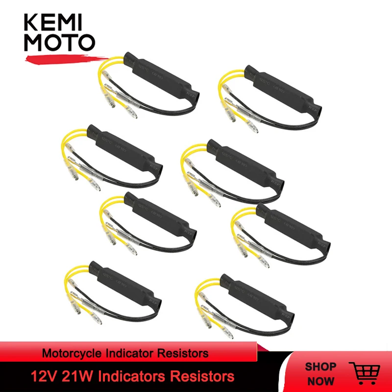 

10Pcs Universal Motorcycle Indicator Resistors for LED Turn Signal 21W Indicators 12V Direction Resistor For Yamaha For Honda