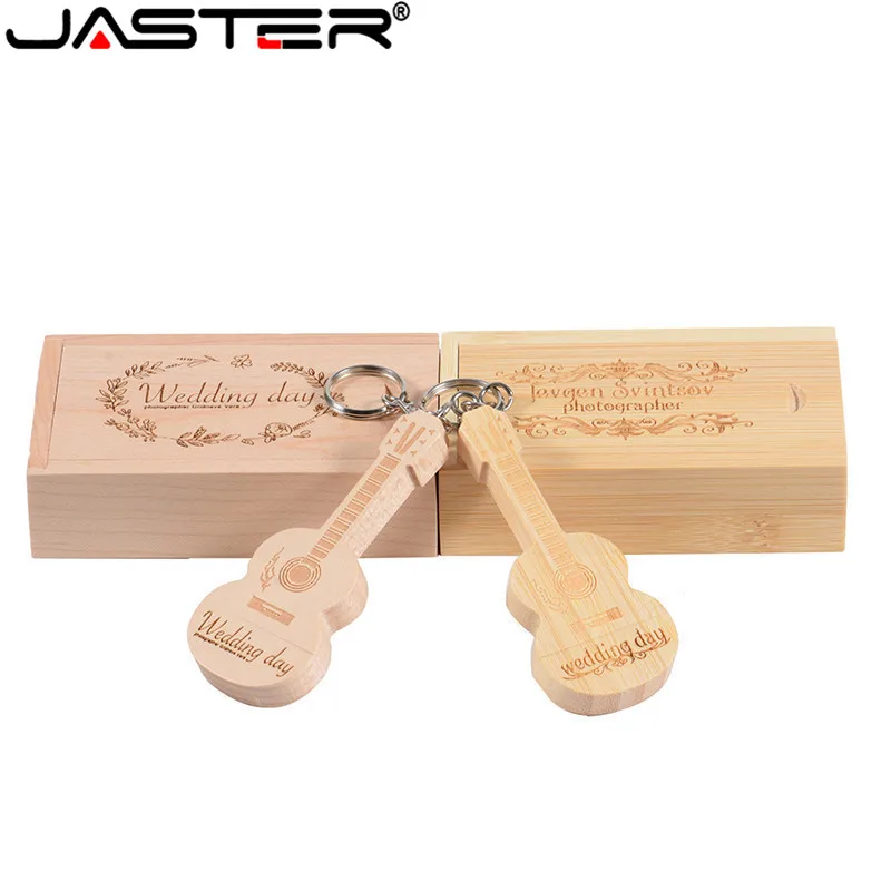 JASTER логотип на заказ деревянная гитара ручка привод Гитара s usb флэш накопитель