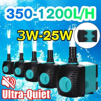

3/10/15/25W Aquarium Water Pump 220V-240V Ultra-Quiet Submersible Adjustable Water Fountain Pump Filter Tank Fish Pond Fountain