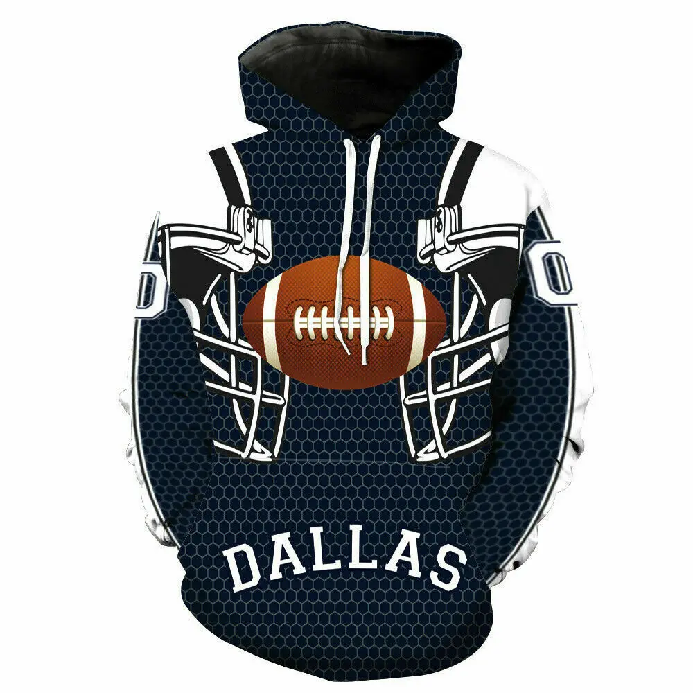 Новейший Даллас ковбойский спортивный свитер с капюшоном, зимний теплый джемпер с капюшоном, куртка, пальто размера плюс - Цвет: as picture
