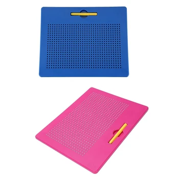 

2Set Magnetic Magic Mural Blackboard with Balls and Magnetic Pen for Girls and Boys - L Rose Red & Blue