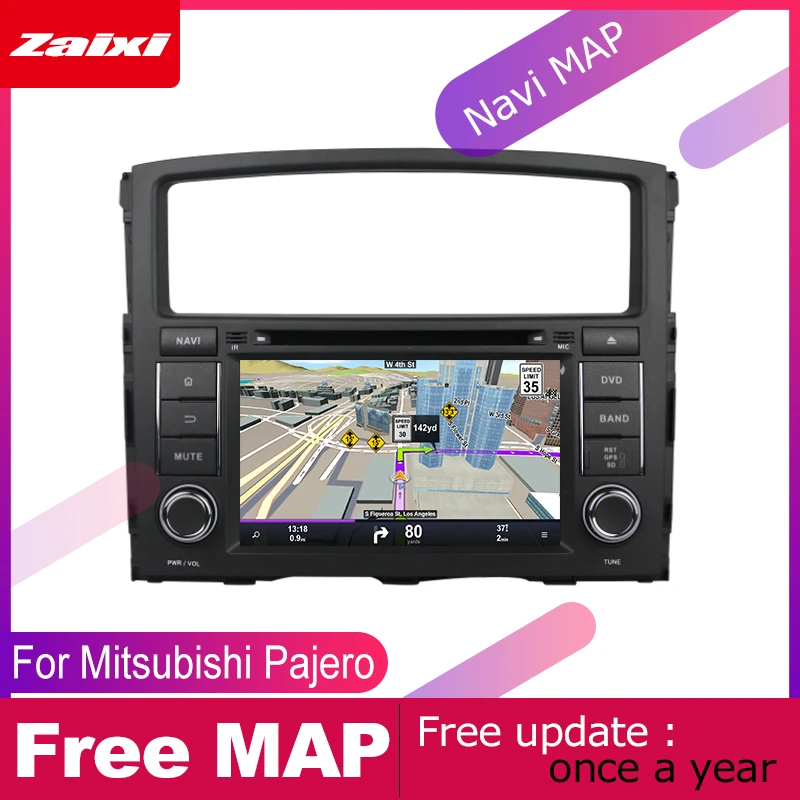 ZaiXi 2 DIN Автомобильный dvd-плеер gps-навигатор для Mitsubishi Pajero V97 2006- автомобильное мультимедиа андроид экран системы радио
