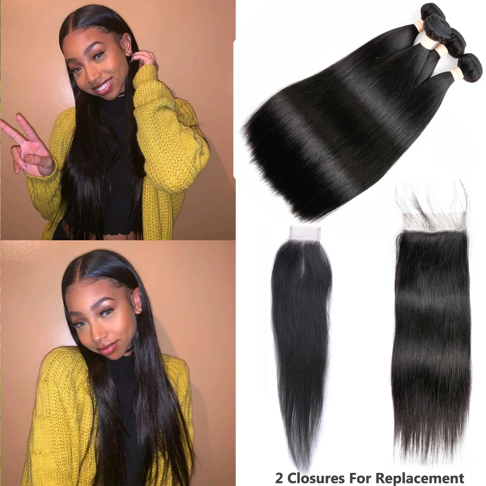 

Sapphire 60g Brazilian Hair Weave Bundles with Closure Straight Hair Bundles with Closure Human Hair Bundles with Closure Remy